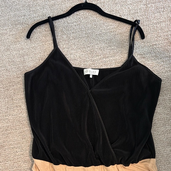 WAYF Surplice Ribbed Cami Bodysuit - Picture 4 of 5